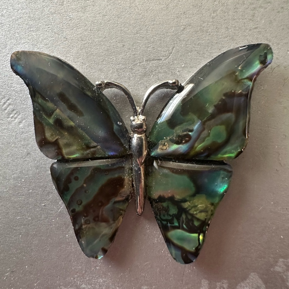 Nature’s 1 Abalone Butterfly Brooch Pin (2007)
